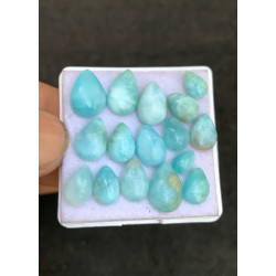 High Quality Natural Larimar Smooth Pear Shape Cabochons Gemstone For Jewelry