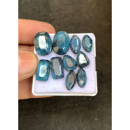 High Quality Natural Teal Green Kyanite Step Cut Pair Fancy Shape Cabochons Gemstone For Jewelry