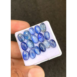 High Quality Natural Blue Kyanite Smooth Oval Shape Cabochons Gemstone For Jewelry