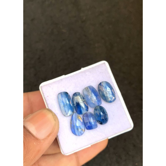 High Quality Natural Blue Kyanite Rose Cut Fancy Shape Cabochons Gemstone For Jewelry