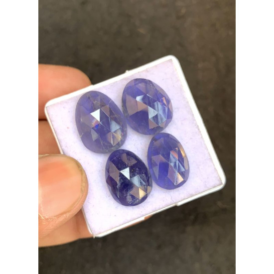 High Quality Natural Iolite Rose Cut Fancy Shape Cabochons Gemstone For Jewelry