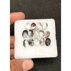 High Quality Natural Herkimer Lodolite Rose Cut Oval Shape Cabochons Gemstone For Jewelry