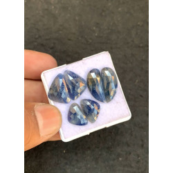 High Quality Natural Blue Sapphire Rose Cut Pair Fancy Shape Cabochons Gemstone For Jewelry