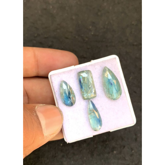 High Quality Natural Bio Color Mint Kyanite Rose Cut Mix Shape Cabochons Gemstone For Jewelry