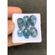 High Quality Natural Teal Green Kyanite Rose Cut Fancy Shape Cabochons Gemstone For Jewelry