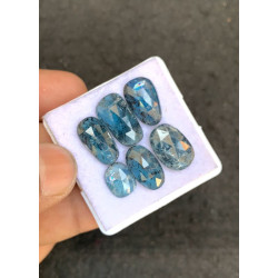 High Quality Natural Teal Green Kyanite Rose Cut Fancy Shape Cabochons Gemstone For Jewelry