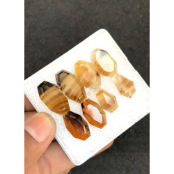 High Quality Natural Montana Agate Step Cut Pair Mix Shape Cabochons Gemstone For Jewelry