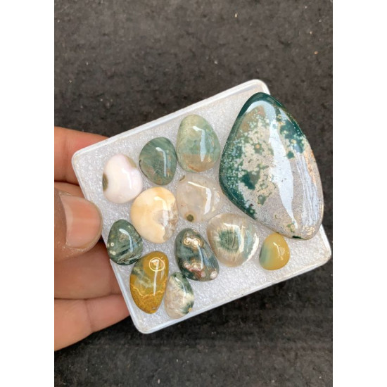 High Quality Natural Ocean Jasper Smooth Mix Shape Cabochons Gemstone For Jewelry