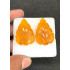 High Quality Beautiful Amber Hand Craved Pair Leaf Shape Cabochons Gemstone For Jewelry