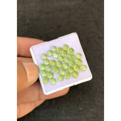 High Quality Natural Peridot Smooth Round Shape Cabochons Gemstone For Jewelry
