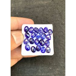 High Quality Natural Thailand Blue Sapphire Rose Cut Oval Shape Cabochons Gemstone For Jewelry