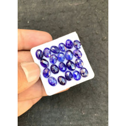 High Quality Natural Thailand Blue Sapphire Rose Cut Oval Shape Cabochons Gemstone For Jewelry