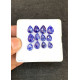 High Quality Natural Thailand Blue Sapphire Rose Cut Pear Shape Cabochons Gemstone For Jewelry