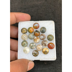 High Quality Natural Ocean Jasper Smooth Round Shape Cabochons Gemstone For Jewelry