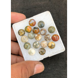 High Quality Natural Ocean Jasper Smooth Round Shape Cabochons Gemstone For Jewelry