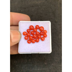 Beautiful High Quality Natural Red Coral Smooth Round Shape Cabochons Gemstone For Jewelry