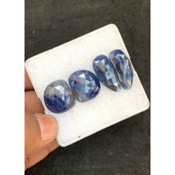 High Quality Natural Blue Sapphire Rose Cut Pair Fancy Shape Cabochons Gemstone For Jewelry