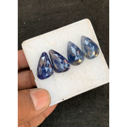 High Quality Natural Blue Sapphire Rose Cut Pair Fancy Shape Cabochons Gemstone For Jewelry