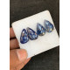 High Quality Natural Blue Sapphire Rose Cut Pair Fancy Shape Cabochons Gemstone For Jewelry