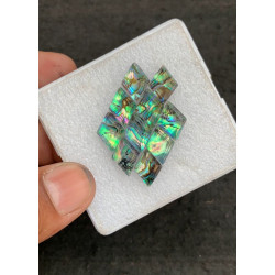 High Quality Natural Abalone Shell Pearl and Crystal Doublet Step Cut Kite Shape Cabochons Gemstone For Jewelry