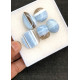 High Quality Natural Peruvian Blue Opal Smooth Mix Shape Cabochons Gemstone For Jewelry