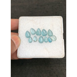 High Quality Natural Aqua Kyanite Smooth Pear Shape Cabochons Gemstone For Jewelry