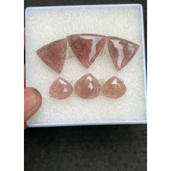 High Quality Natural Strawberry Quartz Rose Cut Mix Shape Cabochons Gemstone For Jewelry