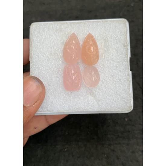 High Quality Natural Morganite Hand Craved Mix Shape Cabochons Gemstone For Jewelry