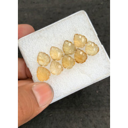 High Quality Natural Citrine Hand Craved Leaf Shape Cabochons Gemstone For Jewelry