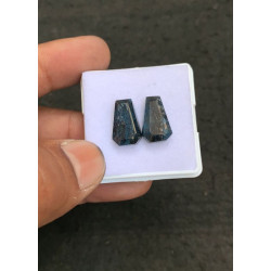 High Quality Natural Teal Green Kyanite Step Cut Coffin Shape Cabochon Gemstone For Jewelry