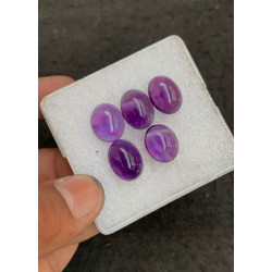 High Quality Natural Amethyst Smooth Oval Shape Cabochons Gemstone For Jewelry