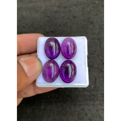 High Quality Natural Amethyst Smooth Oval Shape Cabochons Gemstone For Jewelry