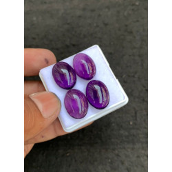 High Quality Natural Amethyst Smooth Oval Shape Cabochons Gemstone For Jewelry