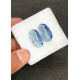 High Quality Natural Bio Color Aqua Kyanite Rose Cut Oval Shape Cabochons Gemstone For Jewelry