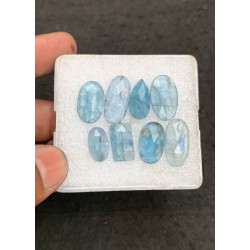 High Quality Natural Bio Color Aqua Kyanite Rose Cut Mix Shape Cabochons Gemstone For Jewelry