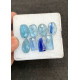 High Quality Natural Bio Color Aqua Kyanite Rose Cut Mix Shape Cabochons Gemstone For Jewelry