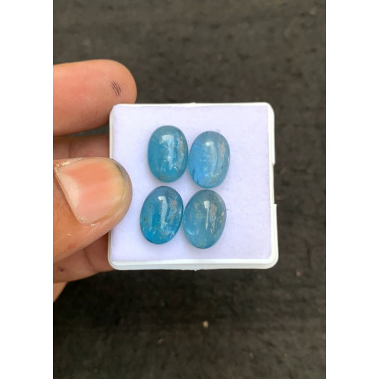 High Quality Natural Indicolite Kyanite Smooth Oval Shape Cabochons Gemstone For Jewelry