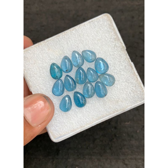 High Quality Natural Indicolite Kyanite Smooth Pear Shape Cabochons Gemstone For Jewelry