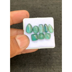 High Quality Natural Emerald Green Kyanite Smooth Mix Shape Cabochons Gemstone For Jewelry