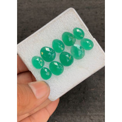 High Quality Natural Green Onyx Rose Cut Fancy Shape Cabochons Gemstone For Jewelry