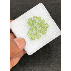 High Quality Natural Peridot Smooth Oval Shape Cabochons Gemstone For Jewelry