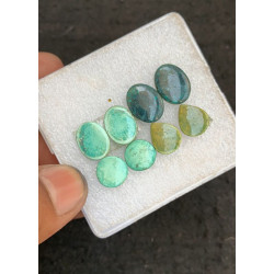 High Quality Natural Tibetan Turquoise Smooth Pair Mix Shape Cabochons Gemstone For Jewelry