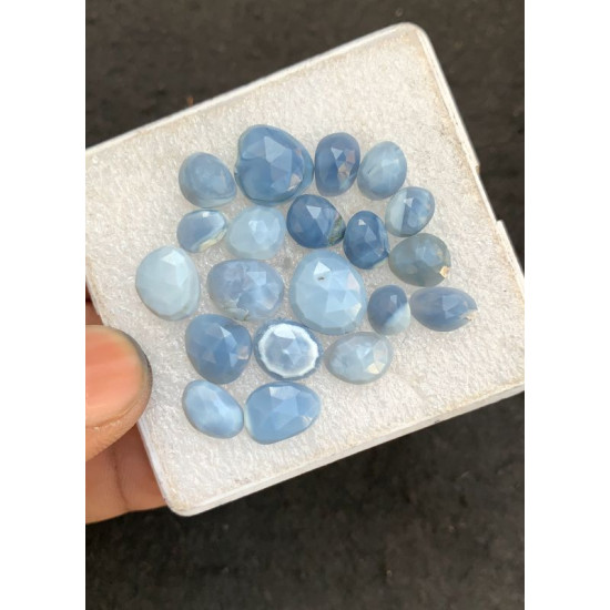 High Quality Natural Blue Opal Rose Cut Fancy Shape Cabochons Gemstone For Jewelry