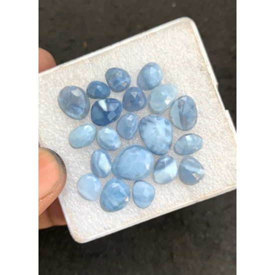 High Quality Natural Blue Opal Rose Cut Fancy Shape Cabochons Gemstone For Jewelry