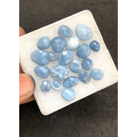 High Quality Natural Blue Opal Rose Cut Fancy Shape Cabochons Gemstone For Jewelry