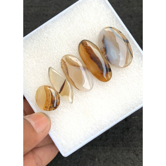 High Quality Natural Montana Agate Smooth Fancy Shape Cabochons Gemstone For Jewelry