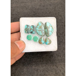 High Quality Natural Tibetan Turquoise Smooth Pair Mix Shape Cabochons Gemstone For Jewelry