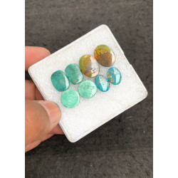 High Quality Natural Tibetan Turquoise Smooth Pair Mix Shape Cabochons Gemstone For Jewelry