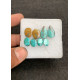 High Quality Natural Tibetan Turquoise Smooth Pair Mix Shape Cabochons Gemstone For Jewelry