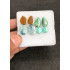 High Quality Natural Tibetan Turquoise Smooth Pair Mix Shape Cabochons Gemstone For Jewelry